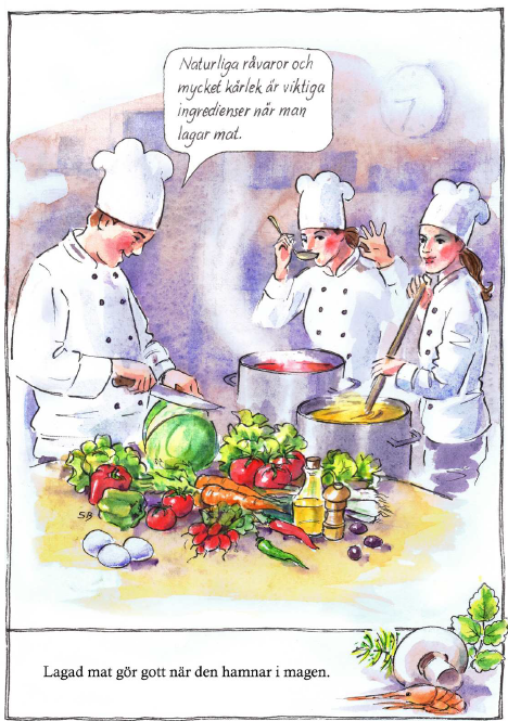 Illustration av kockar som lagar mat